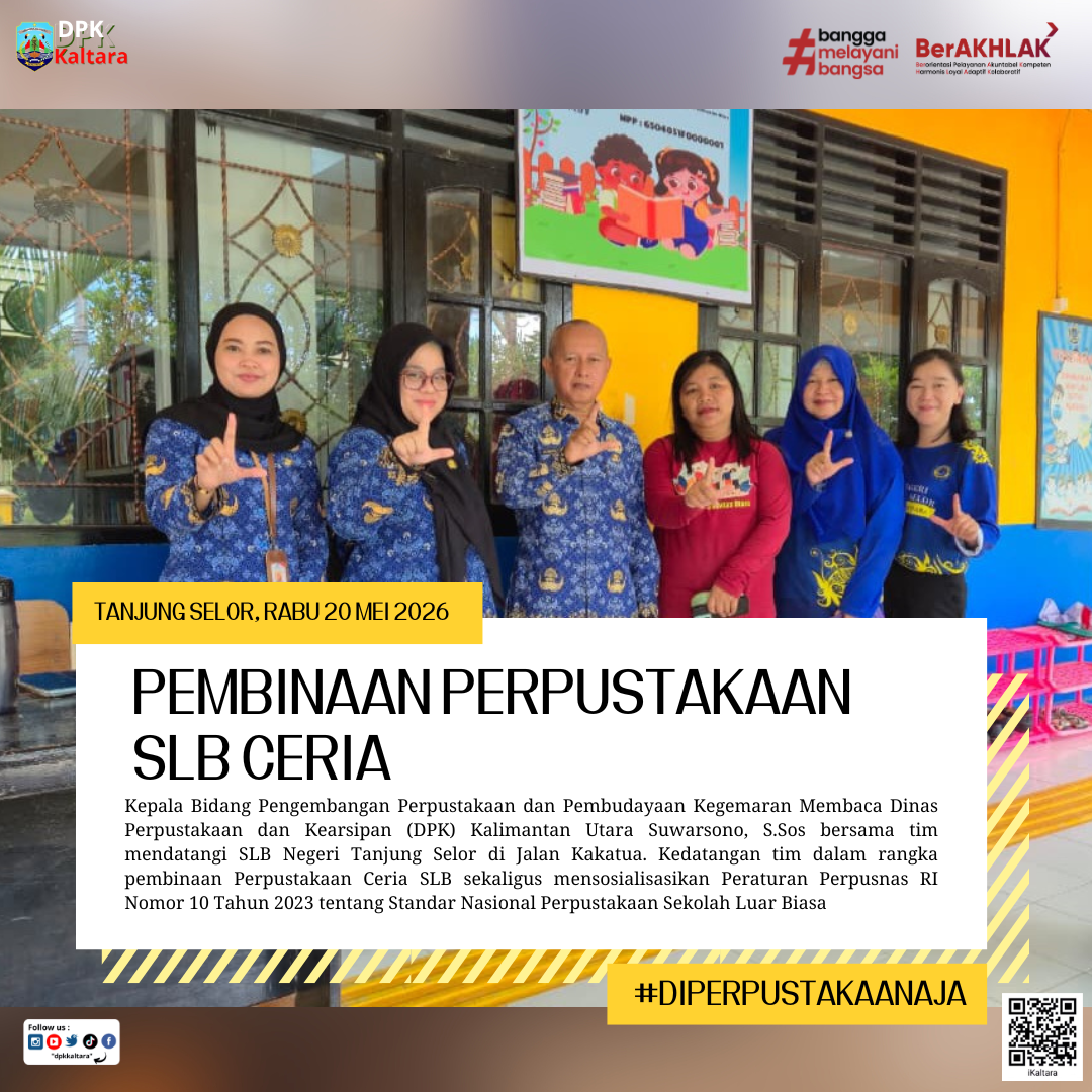 Pembinaan perpustakaan SLB Ceria