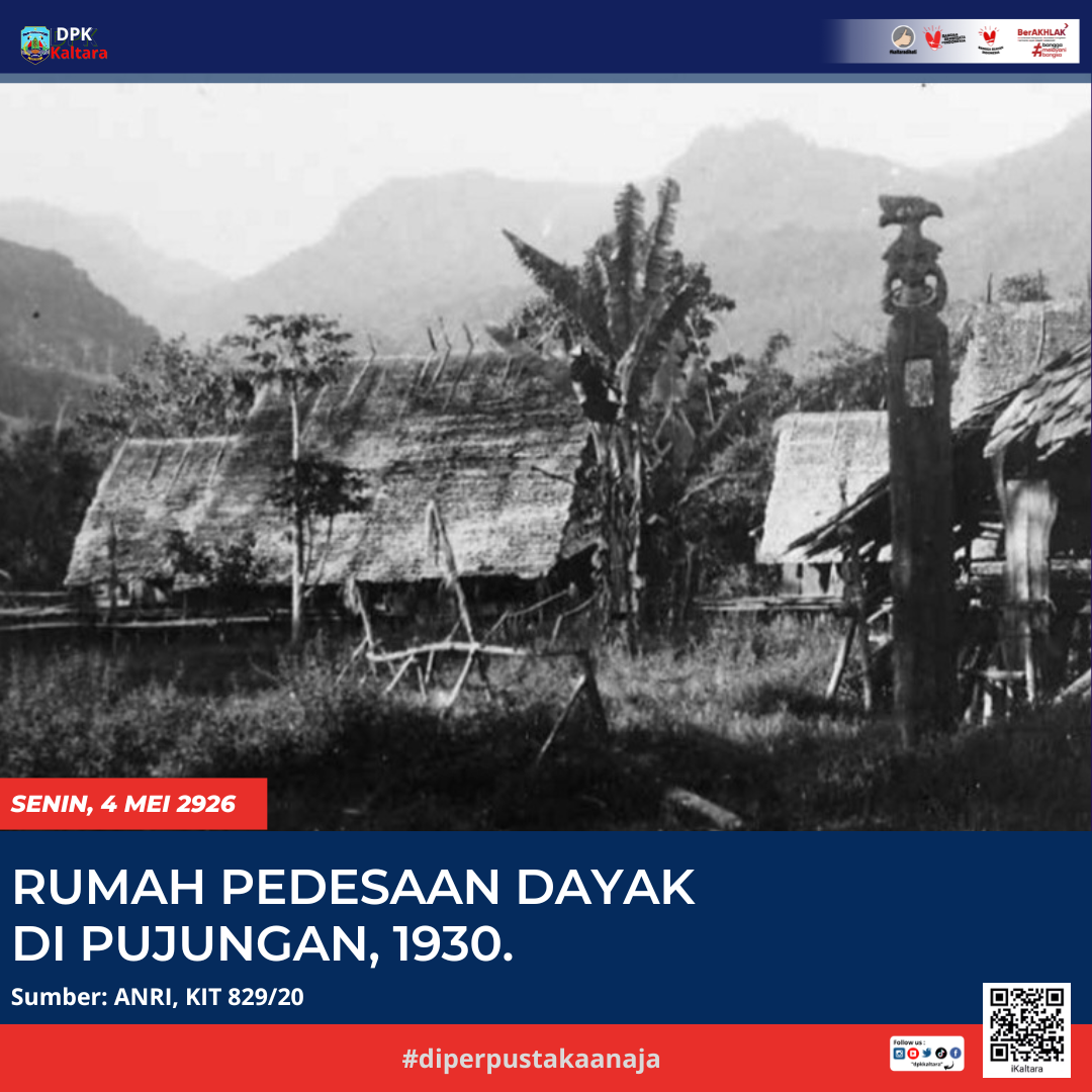 Rumah pedesaan dayak di Pujungan