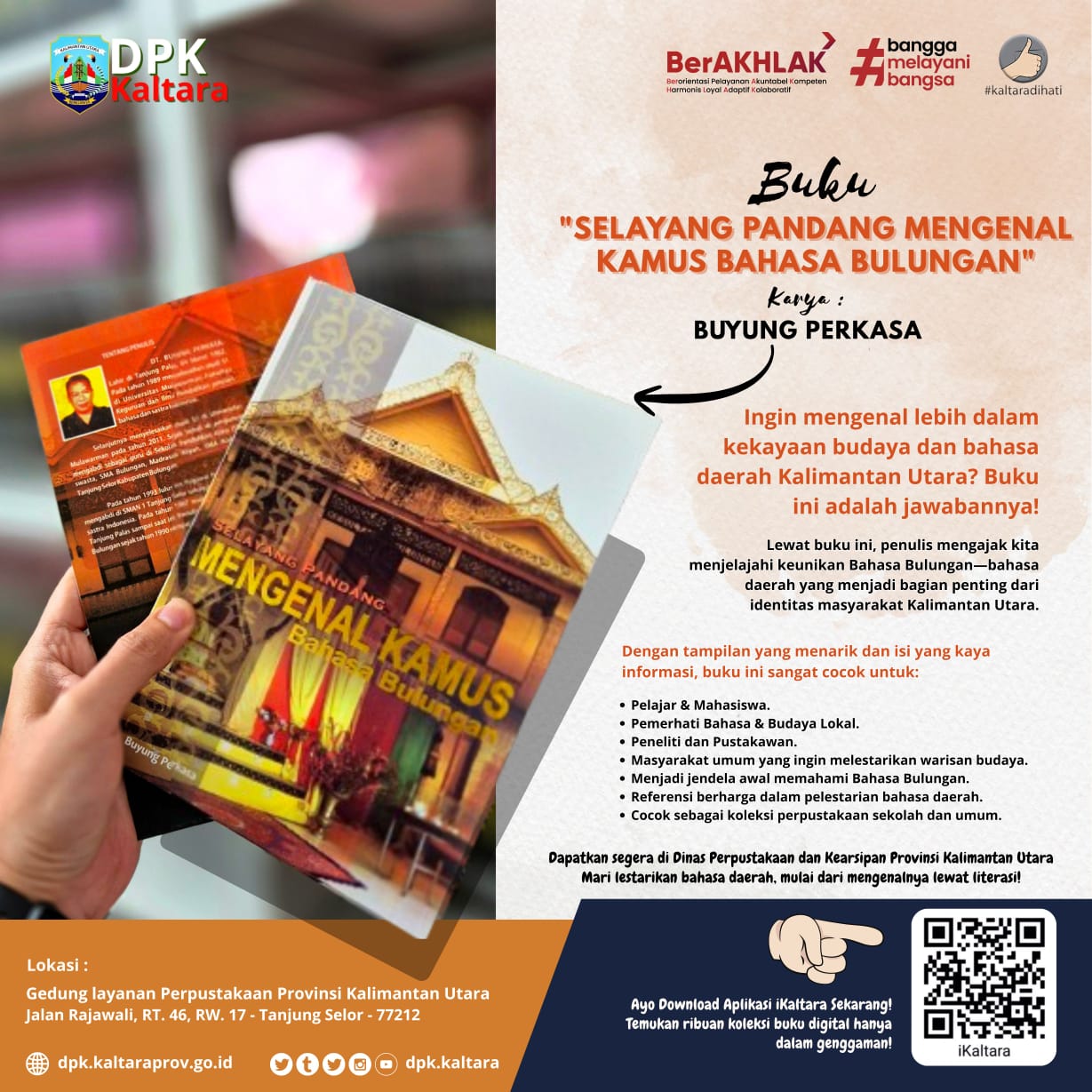 Buku "SELAYANG PANDANG MENGENAL KAMUS BAHASA BULUNGAN" Katye BUYUNG PERKASA