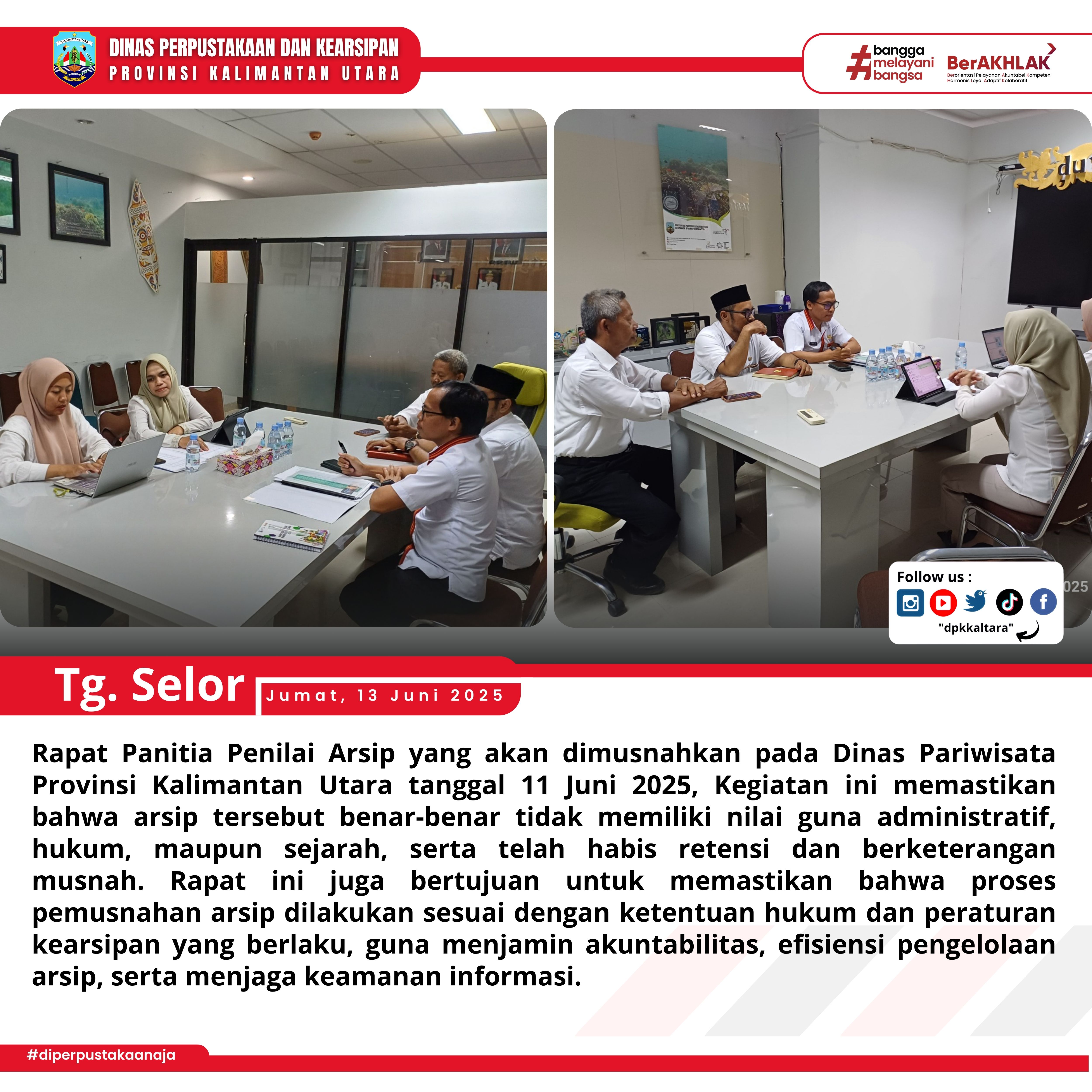 KEGIATAN BIDANG KEARSIPAN SEPEKAN