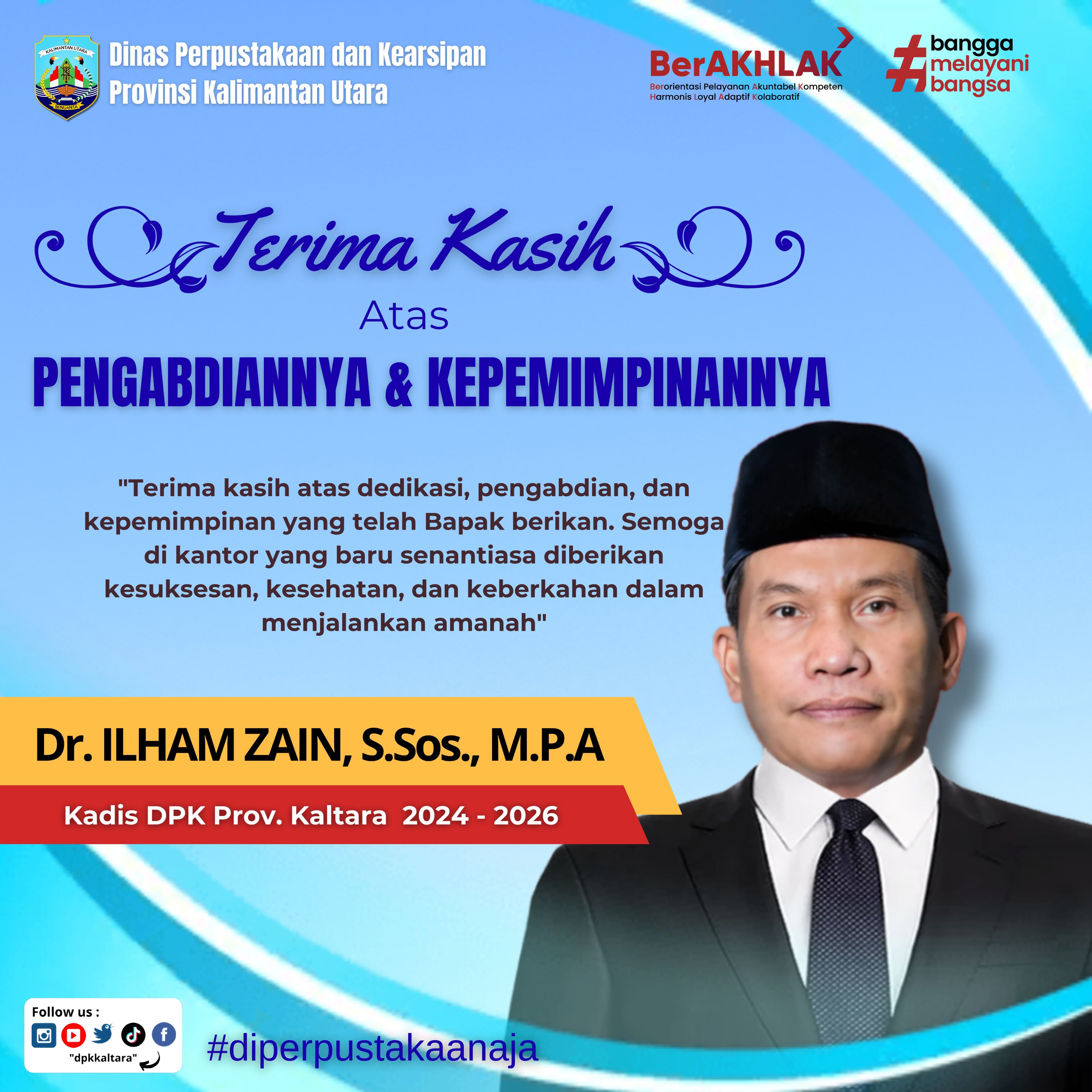 Mutasi pimpinan Dinas Perpustakaan dan Kearsipan Prov Kaltara